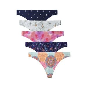 Women's Thong Underwear 5-Pack | Size Large Seamless No Show Panties